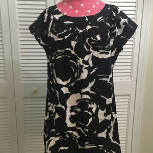 J. Crew Short Sleeved Black and White Dress